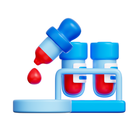 Blood Sample Tubes  3D Icon