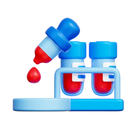 Blood Sample Tubes  3D Icon