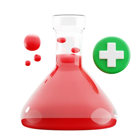 Chemical Reaction Tube For Medical Pharmacy Treatment Hospital 3 D Icon Illustration Render Design 3D Icon