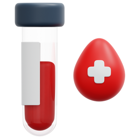 Blood Test 3D Icon