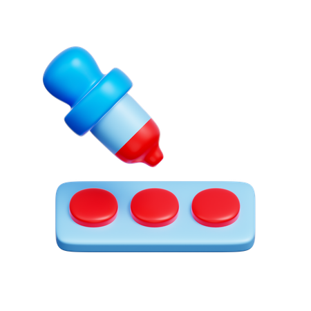 혈액 검사 키트  3D Icon