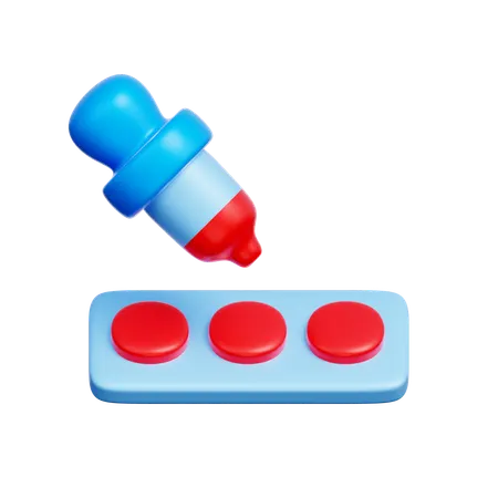 Blood Test Kit 3D Icon