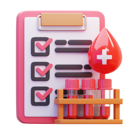 Blood test report  3D Icon