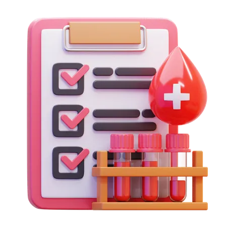 Blood test report  3D Icon