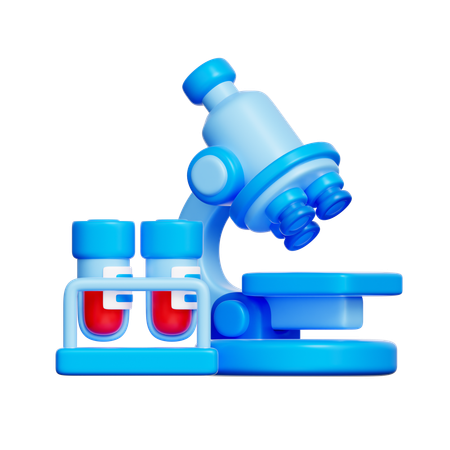 Blood Test Research  3D Icon