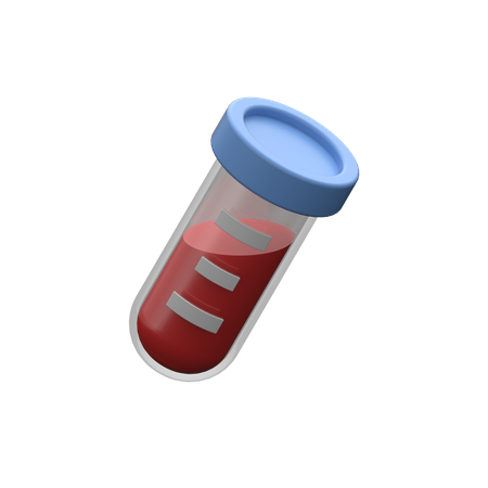 Blood Test Tube  3D Icon