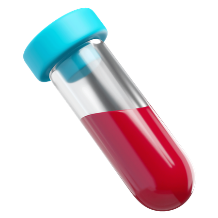 Blood Test Tube  3D Icon