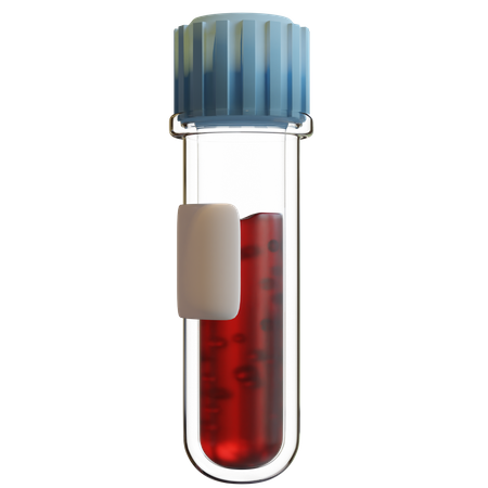 Blood Test Tube 3D Icon