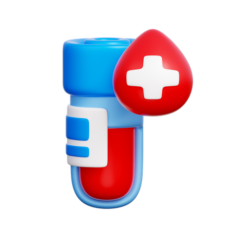 Blood Test Tubes  3D Icon