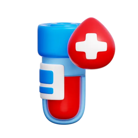 Blood Test Tubes  3D Icon