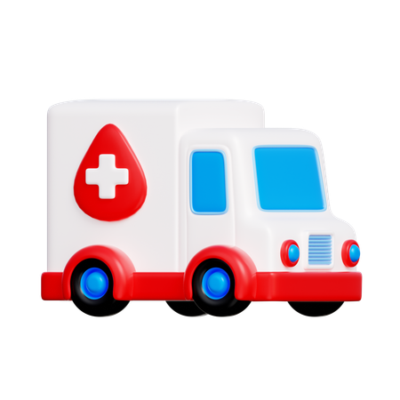 Blood Transport Vehicle  3D Icon