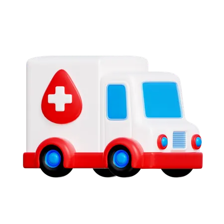 Blood Transport Vehicle  3D Icon