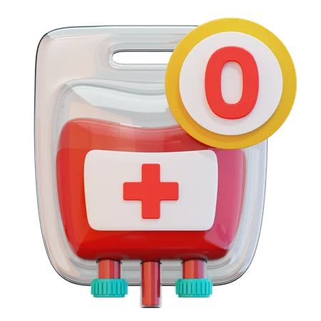 Blood Type 0  3D Icon