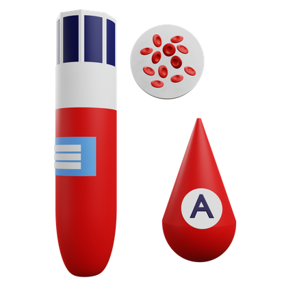 Blood Type A  3D Icon