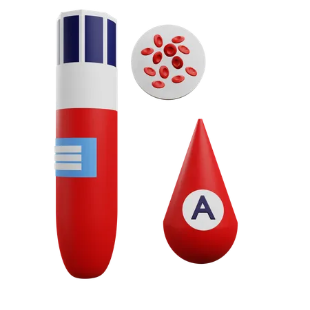 Blood Type A  3D Icon