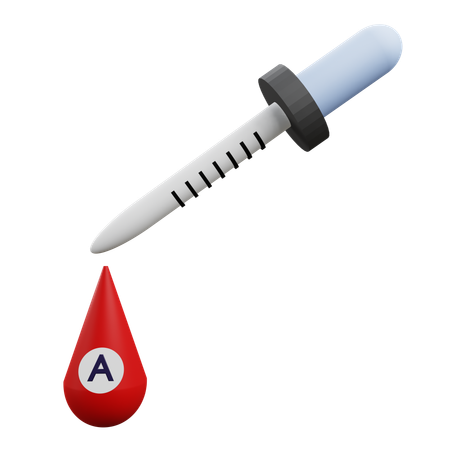 Blood Type A Drop  3D Icon