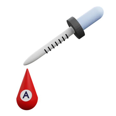 Blood Type A Drop  3D Icon