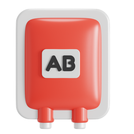 Blood type AB  3D Icon