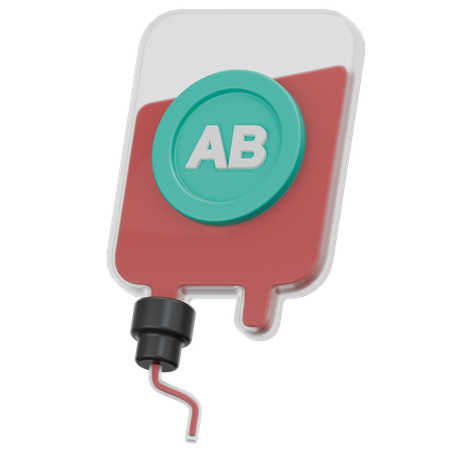 血液型AB  3D Icon