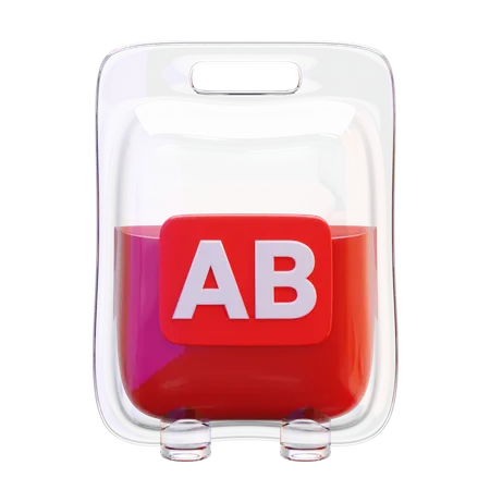 血液型AB  3D Icon