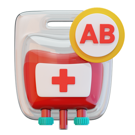 血液型AB  3D Icon