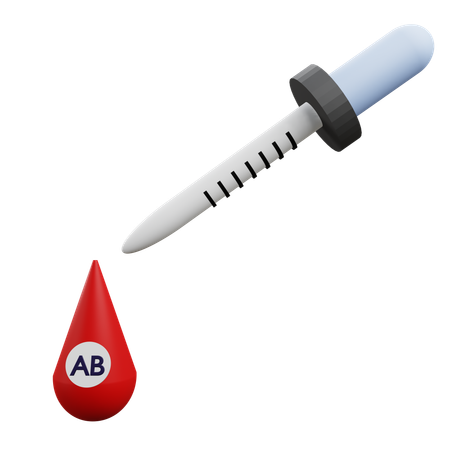 Blood Type Ab Drop  3D Icon