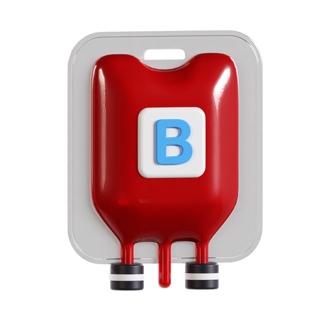 Blood Type B  3D Icon