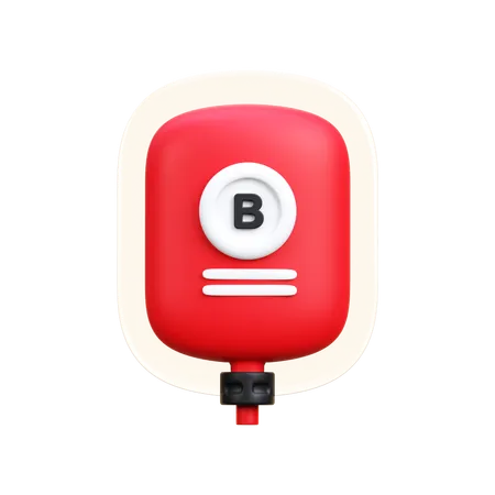 Blood Type  B  3D Icon