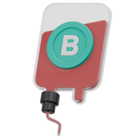 Blood Type B  3D Icon