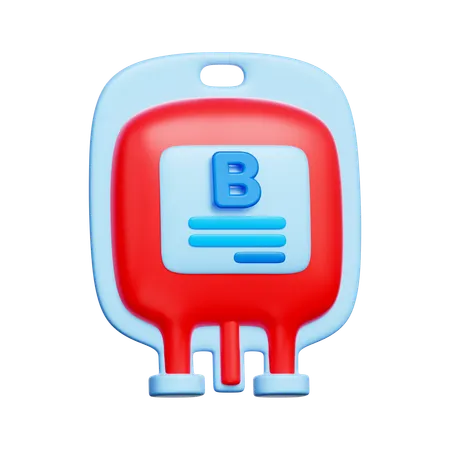 Blood Type B  3D Icon