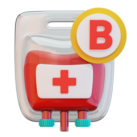 Blood Type B  3D Icon