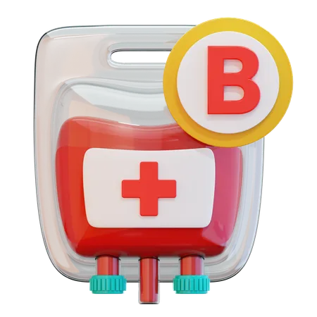 Blood Type B  3D Icon