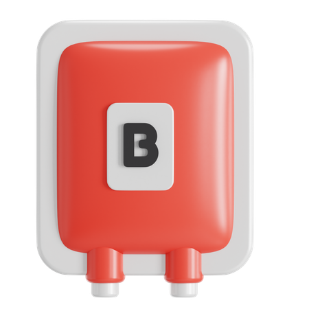 Blood type B  3D Icon