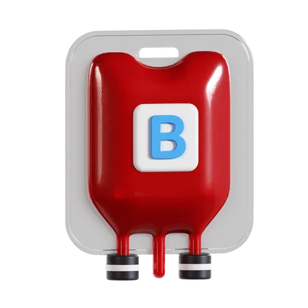 Blood Type B  3D Icon