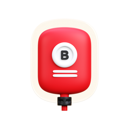 Blood Type  B  3D Icon