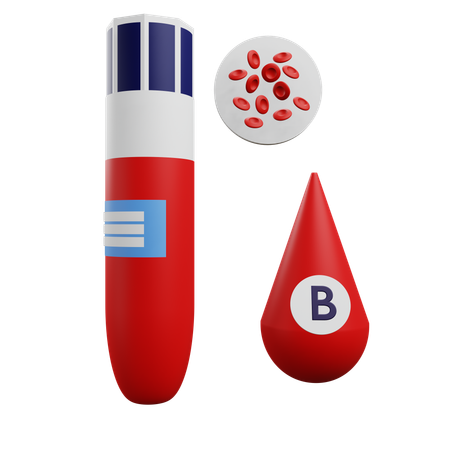 Blood Type B  3D Icon