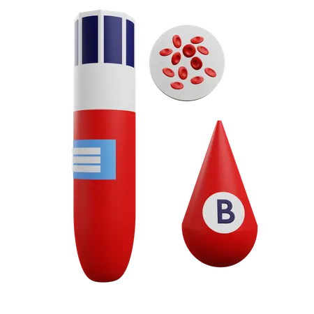 Blood Type B  3D Icon