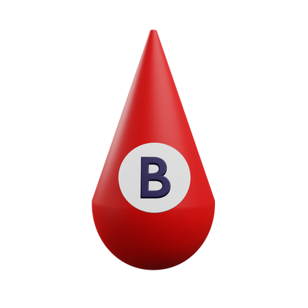 Blood Type B  3D Icon