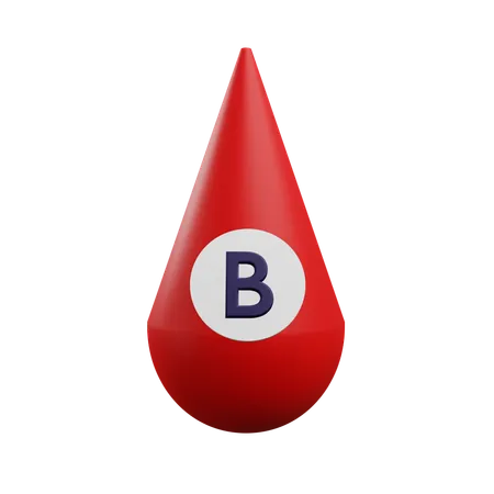 Blood Type B  3D Icon