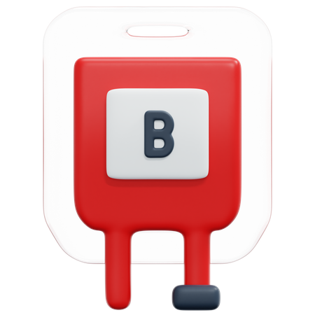 Blood Type B 3D Icon