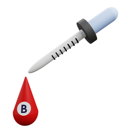 Blood Type B Drop  3D Icon