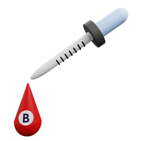 Blood Type B Drop  3D Icon