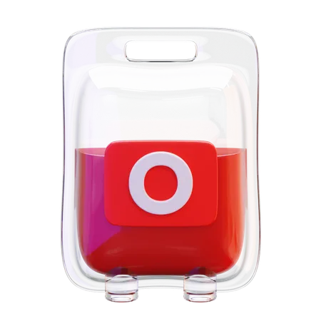 Blood type o  3D Icon