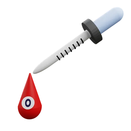 Blood Type O Drop  3D Icon