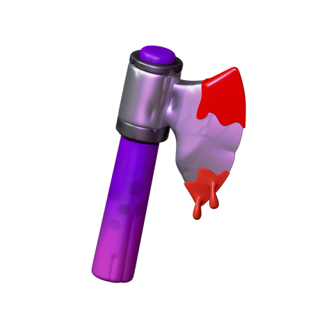 血まみれの斧  3D Icon