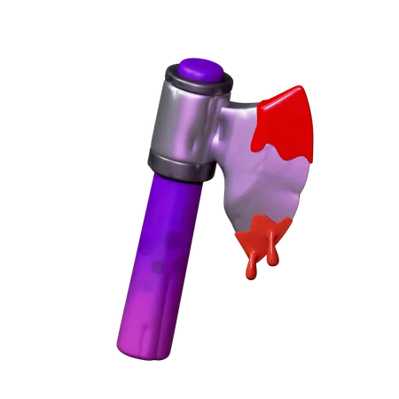 血まみれの斧  3D Icon