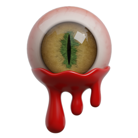 血まみれの眼球  3D Icon