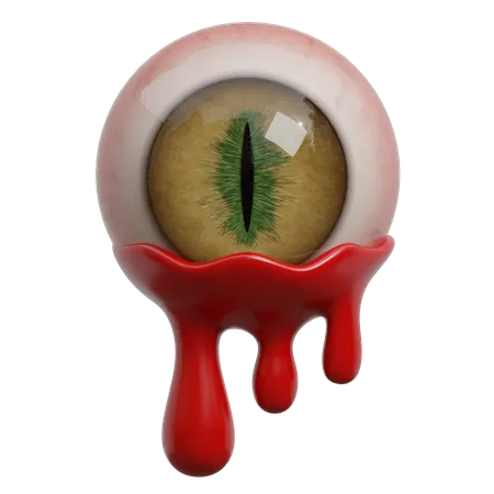血まみれの眼球  3D Icon