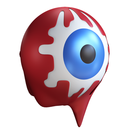 Bloody Eyeball  3D Illustration