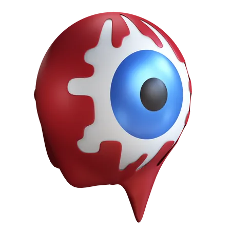 Bloody Eyeball  3D Illustration